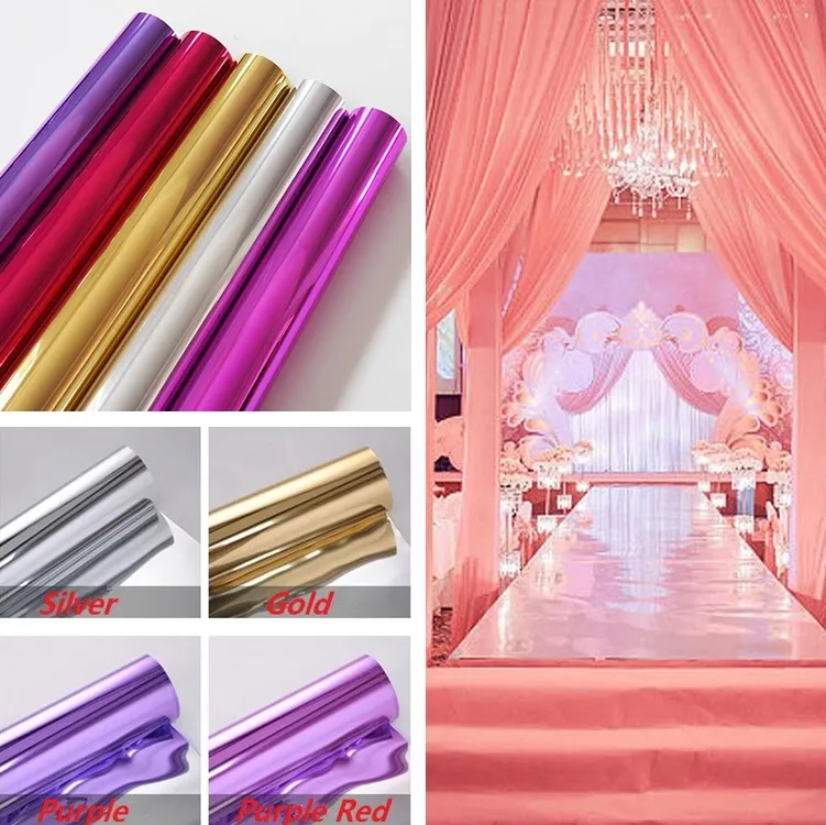 20m por lote 1m de largura brilhar espelho de prata Tapete Aisle Runner Para Romantic Wedding favores do partido decoração do casamento Decoração I135