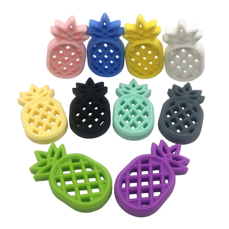 Wholesale Pineapple Silicone Teether Babies Molar Training Pendant Food