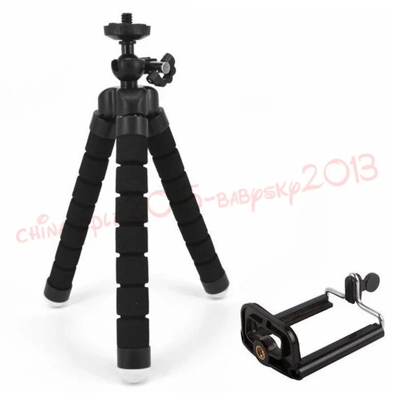 3 COL Elastyczny uchwyt na statyw do telefonu komórkowego kamera samochodowa Universal Mini Octopus Gąbka Stojak Selfie Selfie Monopod Montarz z klipsem 8826624