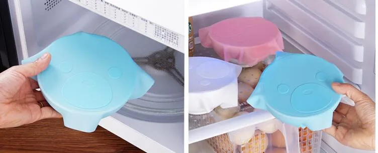Pellicola multifunzionale in silicone Saran Wrap riutilizzabile frigorifero, copertura alimenti, coperchio sottovuoto da cucina