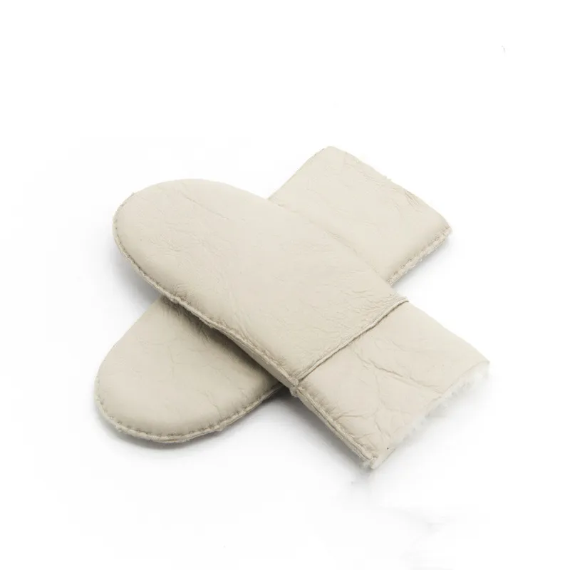 neue fingerlose Damenhandschuhe aus reiner Wolle in Lederqualität, warme Damenhandschuhe2523