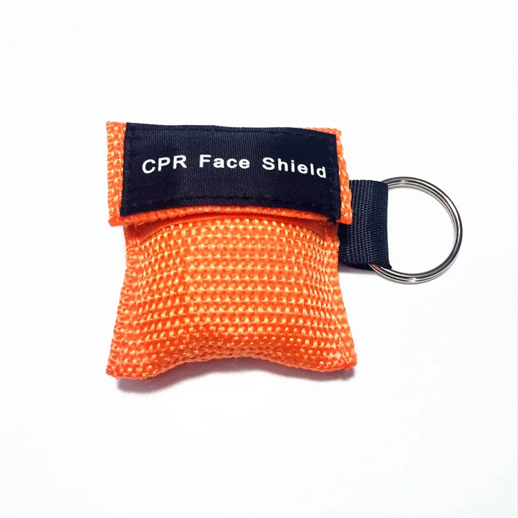 New CPR Resuscitator Mask Keychain Emergency Face Shield First Help CPR Mask For Health Care Tools 