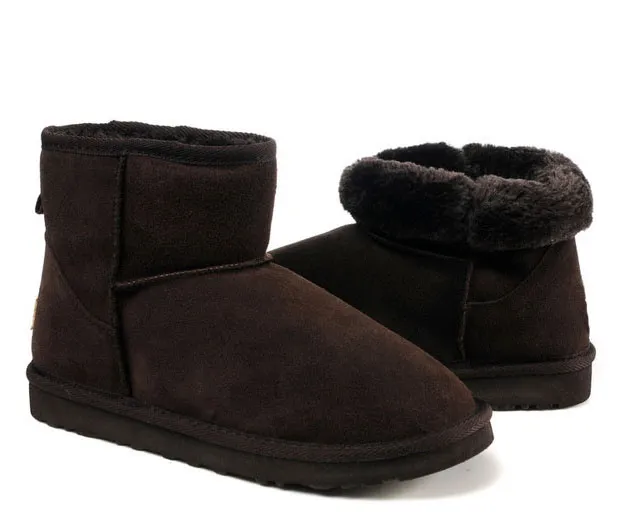 Vinterklassiker mini stövlar kvinnor varm snö boot utomhus minis skor kastanj marinbrun svart sand hög kvalitet 36-41 för kvinnlig