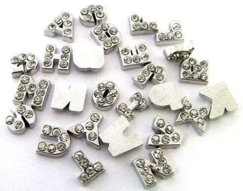 26, 52, 130 Teile/los, silberfarben, Strasssteine, Buchstaben A – Z, Legierung, Alphabet, schwebende Medaillon-Charms, passend für DIY-Magnet-Living-Memory-Medaillon