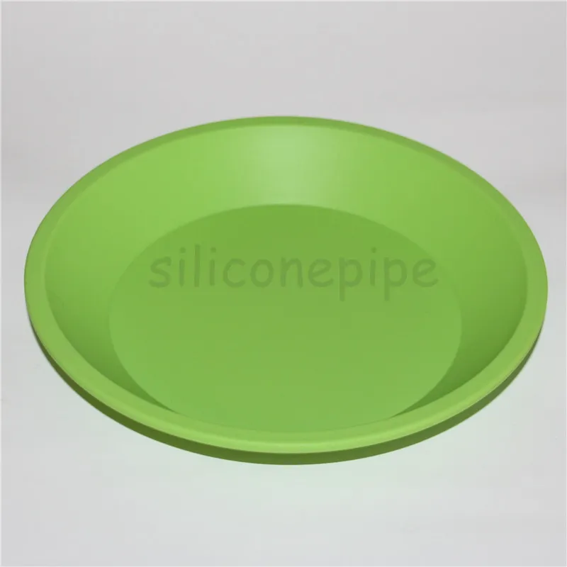 Offre spéciale plateau en silicone plat profond poêle ronde 8 amical récipient en silicone antiadhésif concentré d'huile bho fda cendrier en silicone