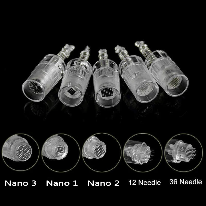 123642nano Derma Pen Needle Cartridge For Electric Auto Derma Dr Pen N2 M5 M7 Hair Growth Skin Whitening SPA3455125