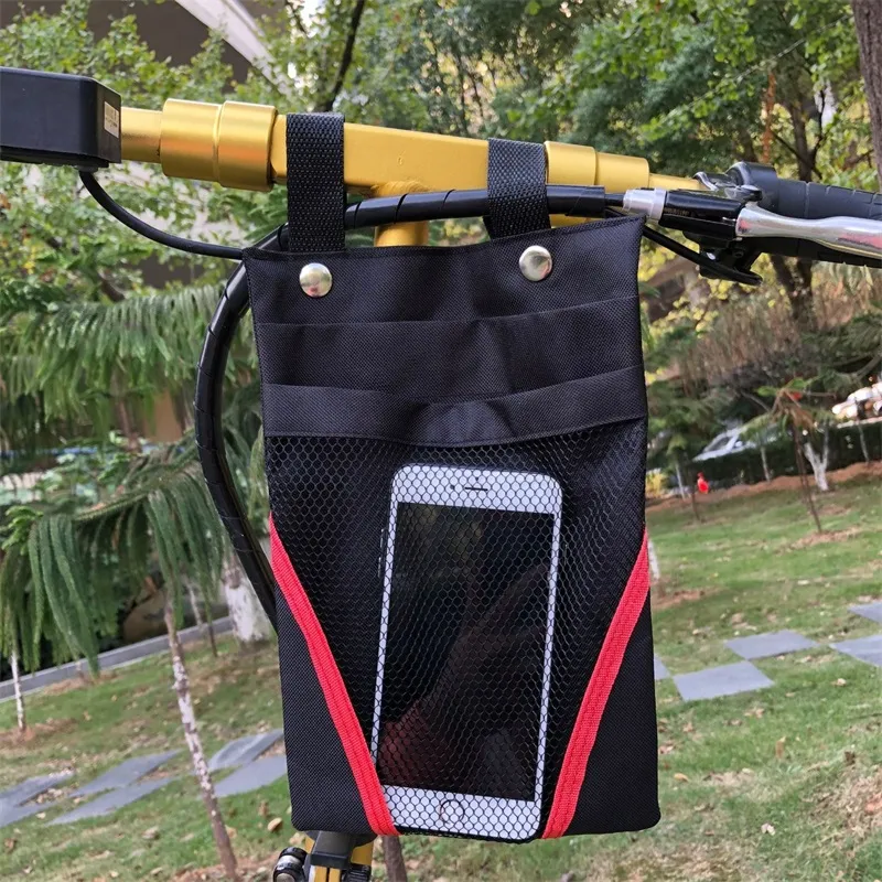 Cykel Headstock Storage Bag Oxford Grid Enkel och enkel handväska Stora kapacitet Utomhus EDC Verktyg Hög kvalitet 17PW X