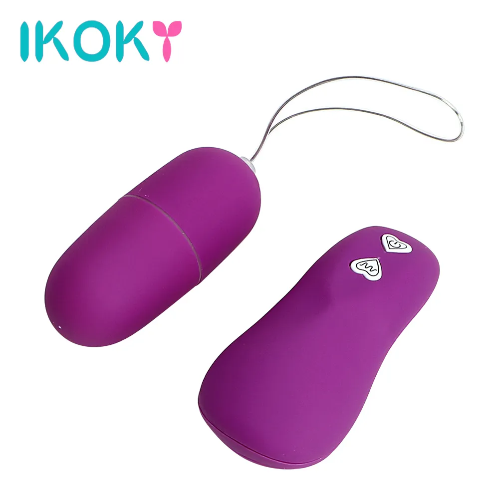 Ikoky multispeed poder poderoso vibrating bullet vibrador produtos sexuais sem fio controle remoto silicone adulto brinquedos sexuais para as mulheres y18100702