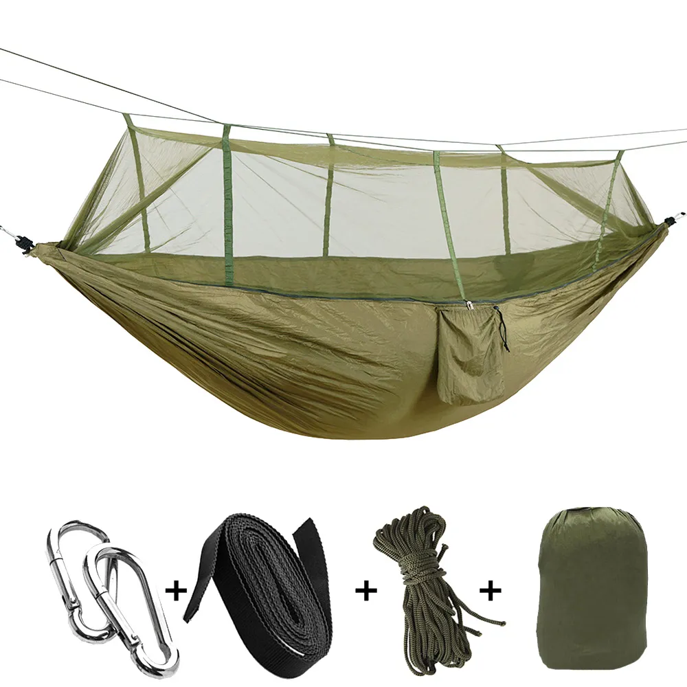 Ultralight Outdoor Hunting Mosquito Nets Parachute Hangmat Nylon Camping Hangmatten voor Wandelen Reizen Backpacken