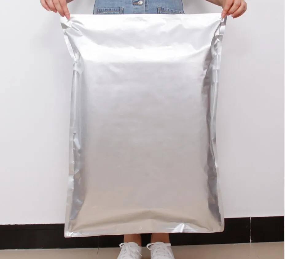 Sac en papier d'aluminium Mylar de grande taille Sac thermoscellable sous vide pour le stockage à long terme des aliments et la protection des objets de collection Fermeture à glissière