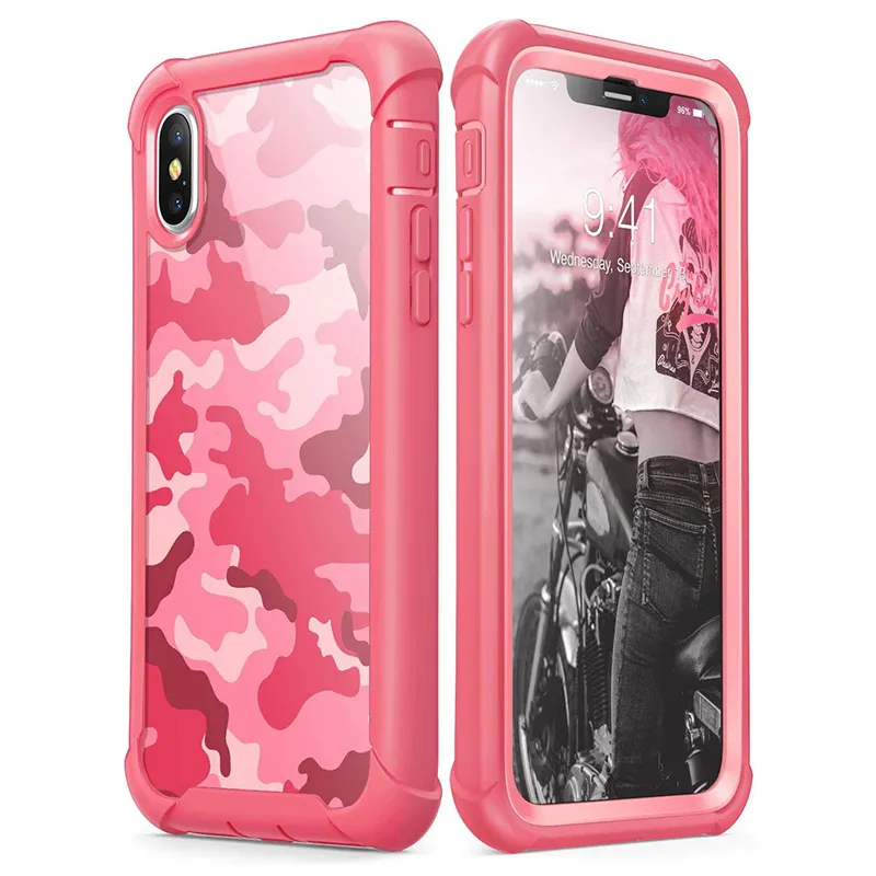 Для Iphone XR Case всего тела мягкие TPU жесткий PC задняя крышка камуфляж телефон случаях для Iphone XR XS Max