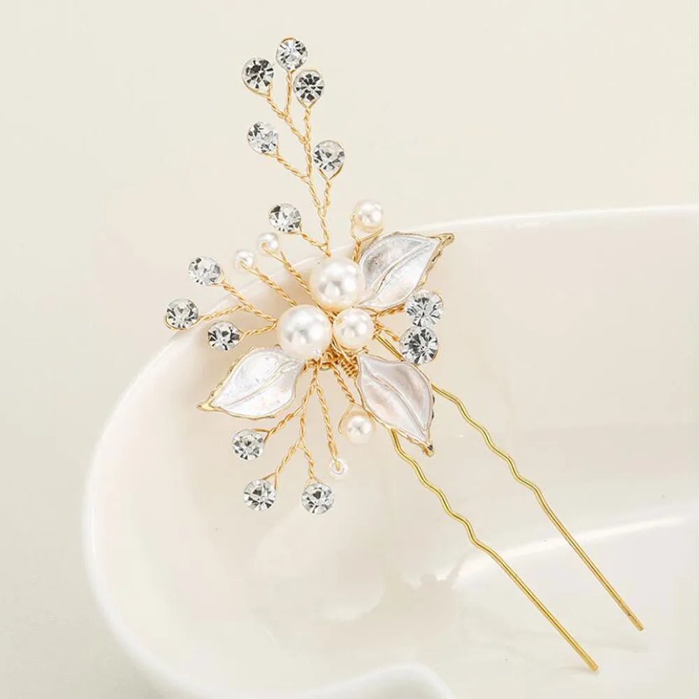 New Arrival Wedding Hair Pins for Bridal Crystals Pearls Bridal Hair Pins Headpieces