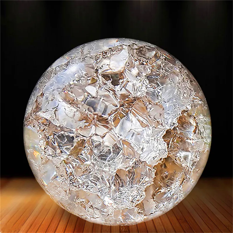 Crystal Glass Marbles Ice Crack Ball Ornamenten Feng Shui Home Decoratieve Water Fonteinen Bonsai Sphere Ball Terrarium Decor