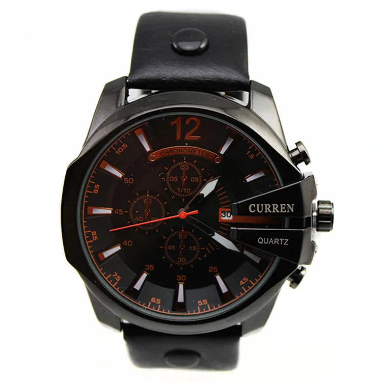 Curren Luxury Quartz Klockor Mäns Sport Quartz-Watch Militär Man Klocka Klockor Mode Casual Armbandsur 81 76