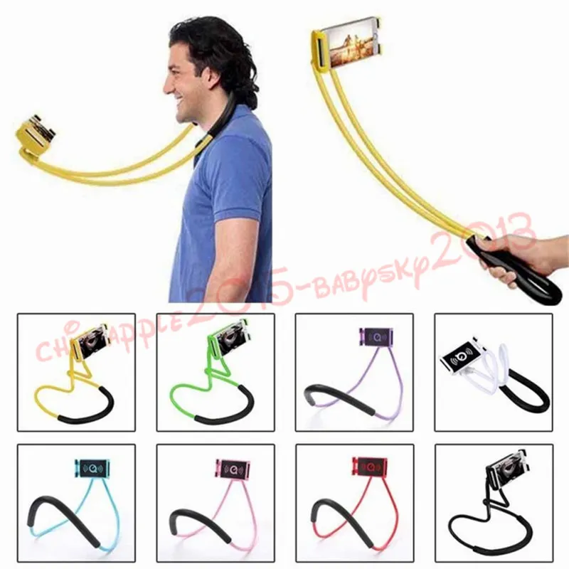 Lazy Bracket 360 Degree Rotation Flexible Phone Selfie Holder Snake-like Neck Bed Mount Anti-skid For iphone samsung mp3