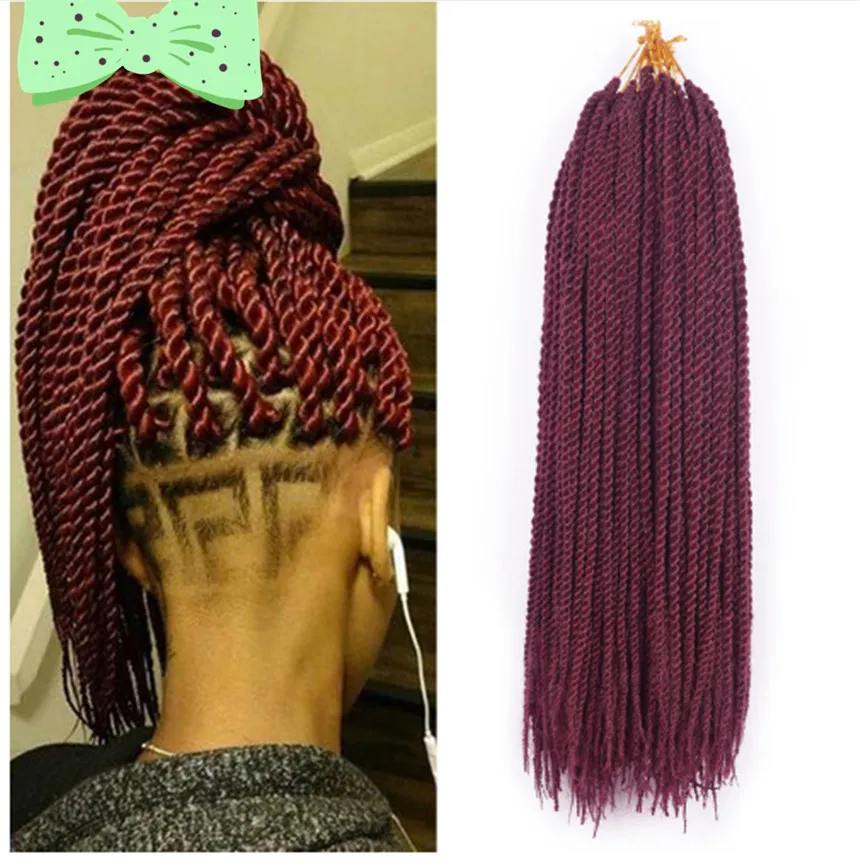 30roots Senegalese Twist Crochet Braid Hair Extensions Kanekalon Synthetic Braiding Hair Faux Locs Dreadlocks Box Braids