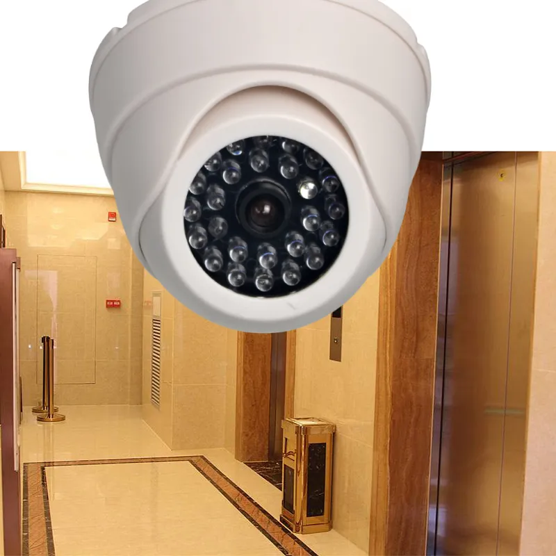 Sahte Kukla Kamera Kapalı CCTV Sahte Ip Kamera Ev Gözetim Güvenlik Kubbe Mini Kamera Siyah 26 Yanıp Sönen LED Işık Sıcak