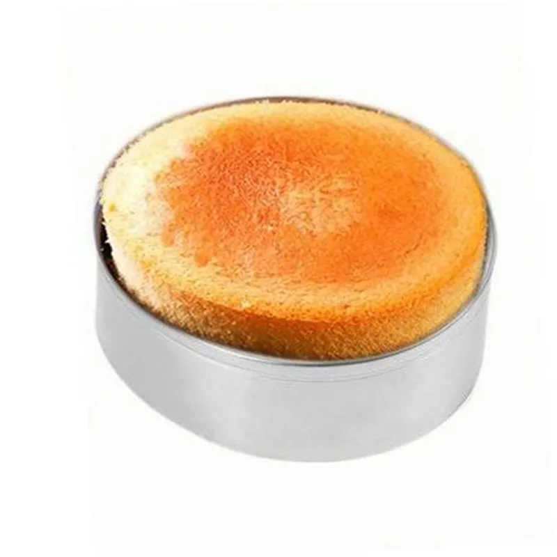 En gros Livraison gratuite 3 Pcs En Acier Inoxydable Cercle Rond Cookie Fondant Gâteau Pâte Moule Cutter Outil