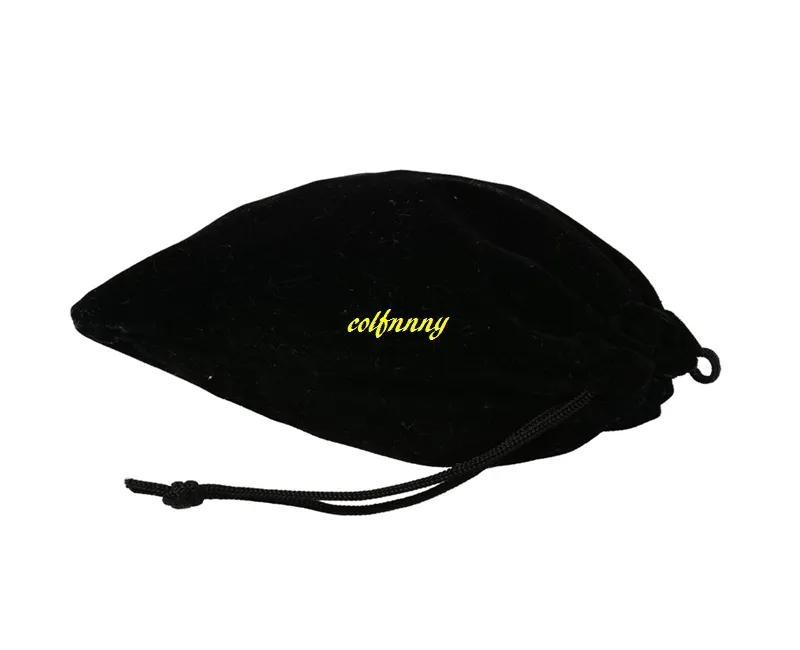 5*7cm 7*9 9*12cm 10*15 13*18 20*30cm Velvet Bag Drawstring Pouch Black Jewelry Packing Bags Wedding Christmas Gift Bag