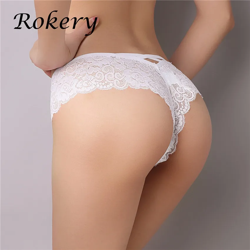 Hot Sale Women Sexy Lace Thong Sheer Panties Underkläder Kvinnor G String G-String Spanien Style Micro C T-Back Calcinha Culotte Femme S923