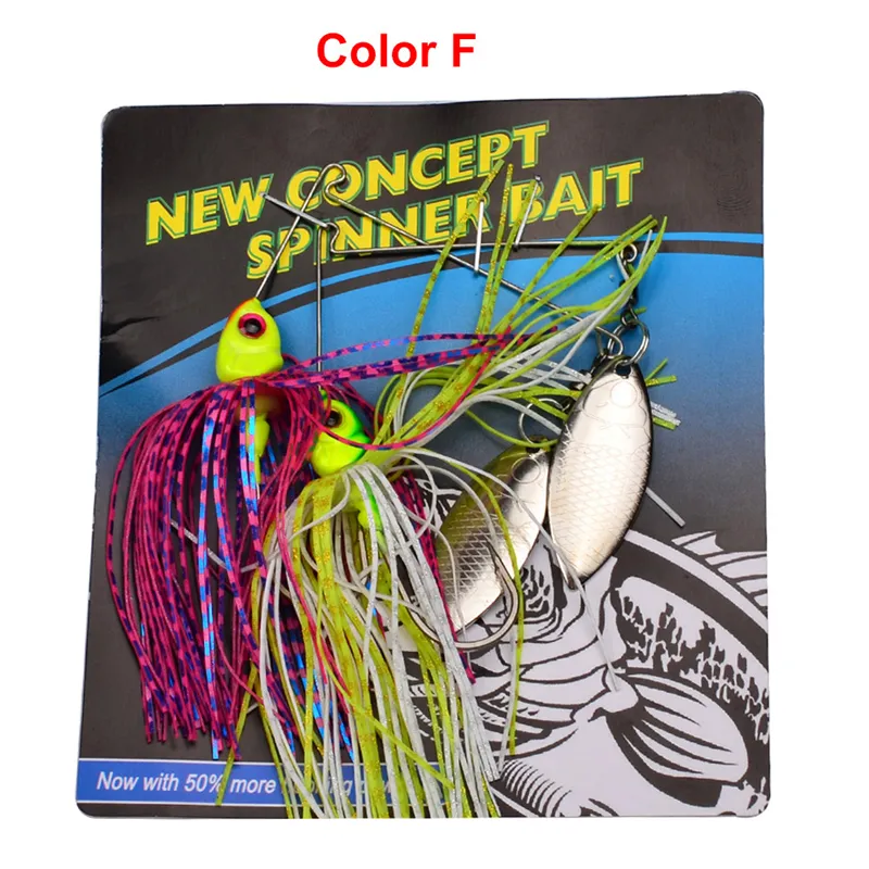 2 adet / grup Yeni Metal Spinner Balıkçılık Lures 20 Renkler Kaşık Yemler Jigs Buzzbait Bas Spinnerbaits Kanca Gerekir
