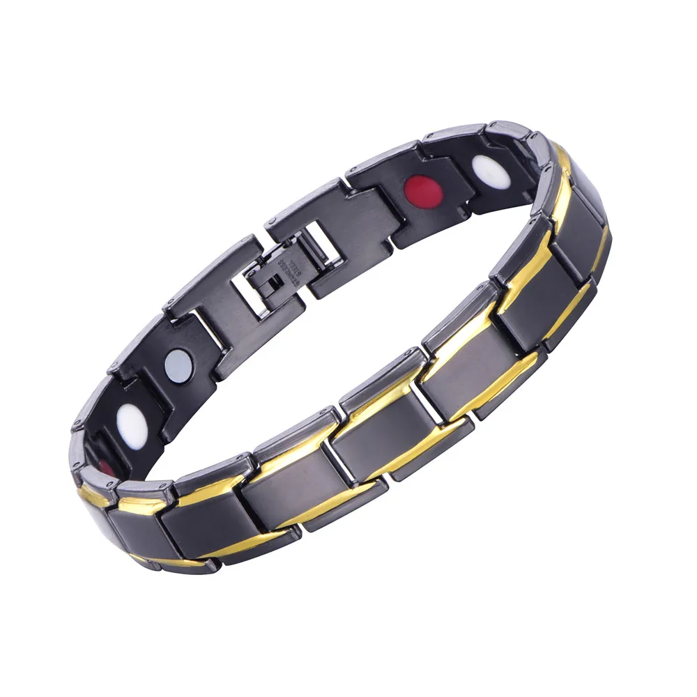 Bracelet noir pour hommes Bracelets magnétiques en cuivre noir pour hommes femmes thérapie de l'arthrite équilibre énergétique guérison soulagement de la douleur Bracelet bracelets