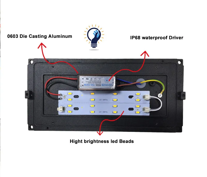 Alüminyum LED Duvar Lambası IP54 Su Geçirmez Açık Dış Mekan Duvar Modern Bahçe Yolu Peyzaj Çit Yard1656818