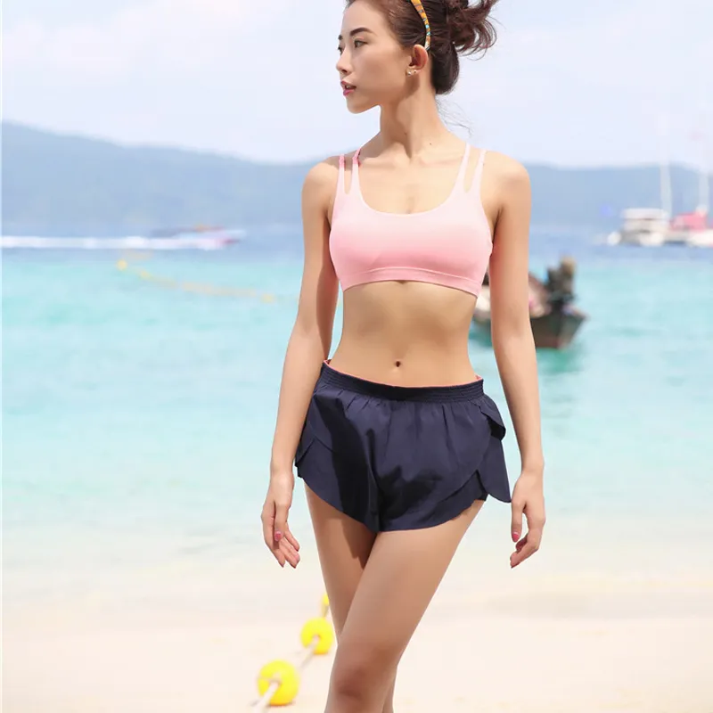 2 In 1 Summer Yoga Shorts Mesh Breathable Ladie Girl Short Pants For  Running Athletic Sport Fitness Clothes Jogging From Simmer, $16.79