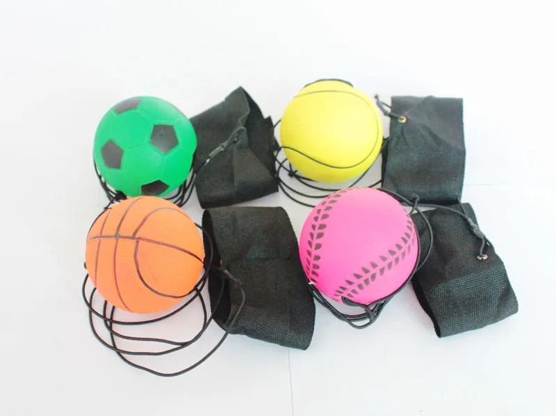 Lancer des balles en caoutchouc gonflables enfants drôle élastique réaction formation bracelet balle pour jeux de plein air jouet nouveauté 25xq UU