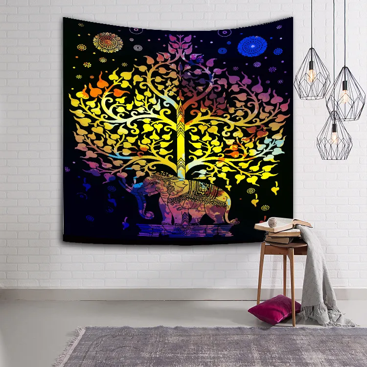 Indiase wandtapijt 3D digitale schilderijen muur decoratieve wandtapijten Bohemen strand gooi handdoek deken woondecoratie mandala hangend decor3500969