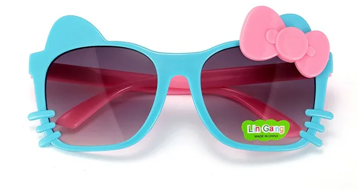 Enfants filles garçons lunettes de soleil enfants plage fournitures UV lunettes de protection bébé mode mignon arc chat parasols lunettes