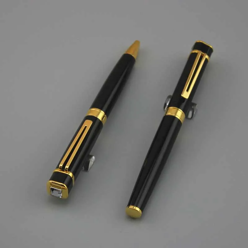 DKW Ballpoint Pen med Golden Clip Skolkontor Tillbehör Man Kvinnor Roller Ball Pennor Gratis Frakt Business Present Pen