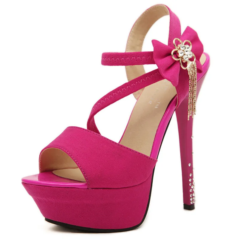 Tacchi Alti Da 14 5 Cm Tacchi Aperti Da Donna Con Plateau Sandali