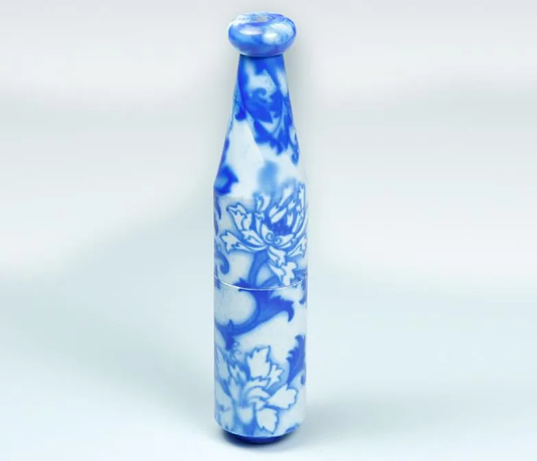 New type of ceramic pipe cigarette holder length 78MM individual blue and white porcelain