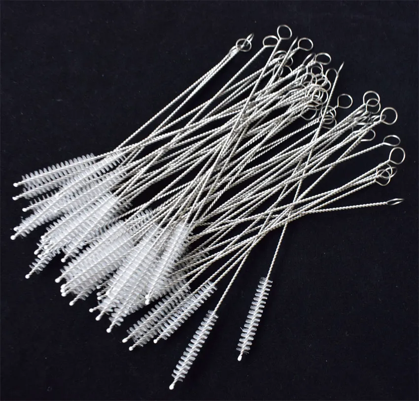 DHL Nylon Straw Feeding bottle Cleaners Stainless steel Cleaning Brush Drinking Pipe Cleaners 175 mm Long