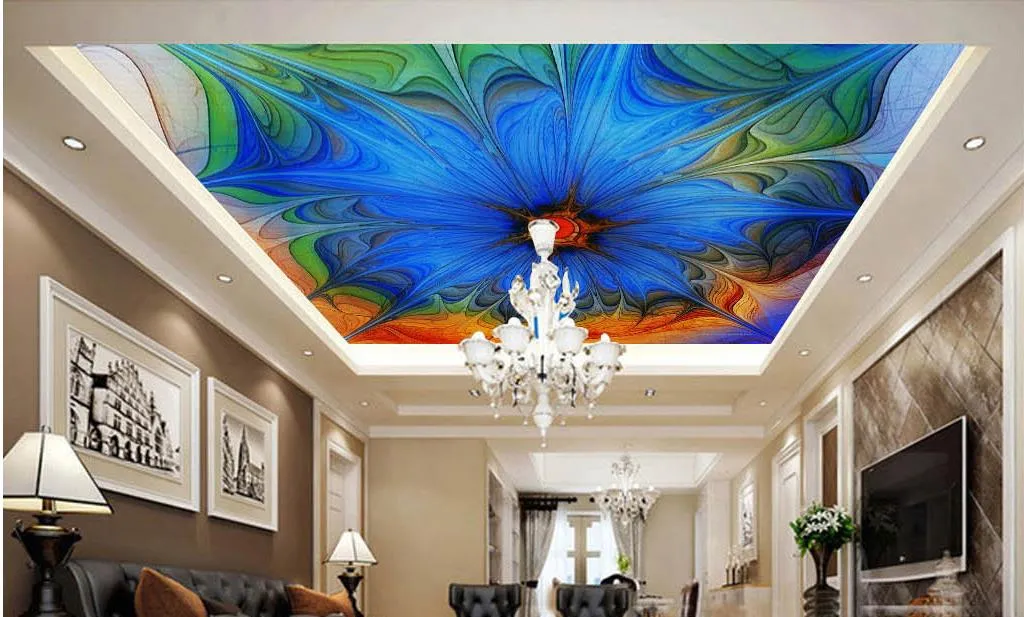 обои home decor Blue dream glare Art потолок нетканые обои потолок