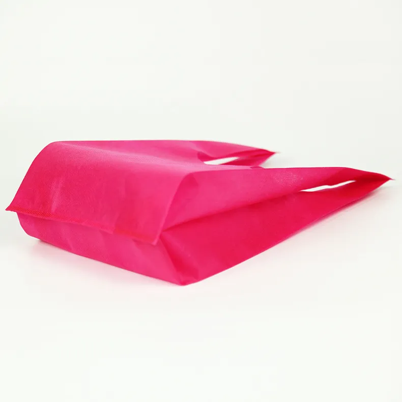 حقيبة تسوق قابلة لإعادة الاستخدام الحلوى اللون غير المنسوجة أكياس النسيج حقيبة تسوق للطي للترقية / هدية / أحذية / كريساس أكياس البقالة متجر 5 الحجم