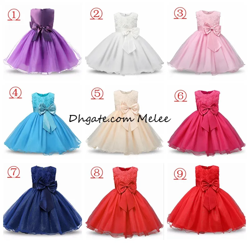 2-12Y INS Kızlar Çiçek Sequins Prenses Elbiseler Toddler Kız Yaz cadılar bayramı Partisi Kız tutu Elbise Çocuklar Kızlar için Elbiseler Giysileri Düğün
