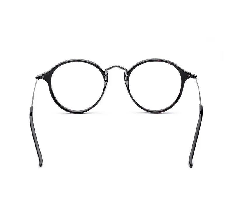 Retro Round Eyeglasses for Women Optical Glasses Frame Brand Designer Eyeglasses Frame with Clear Lens Fashion Myopia Glasses Men with Case