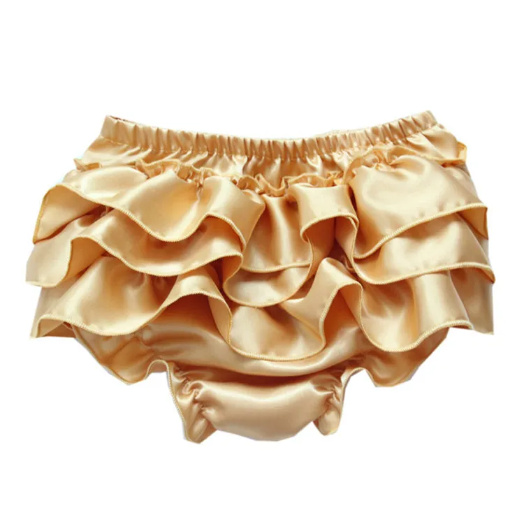 Nyfödd baby kläder barn tjejer satin ruffled pp byxor spädbarn toddler tjej leopard bowknot dots bloomers baby shorts 0-3 år 14 färger