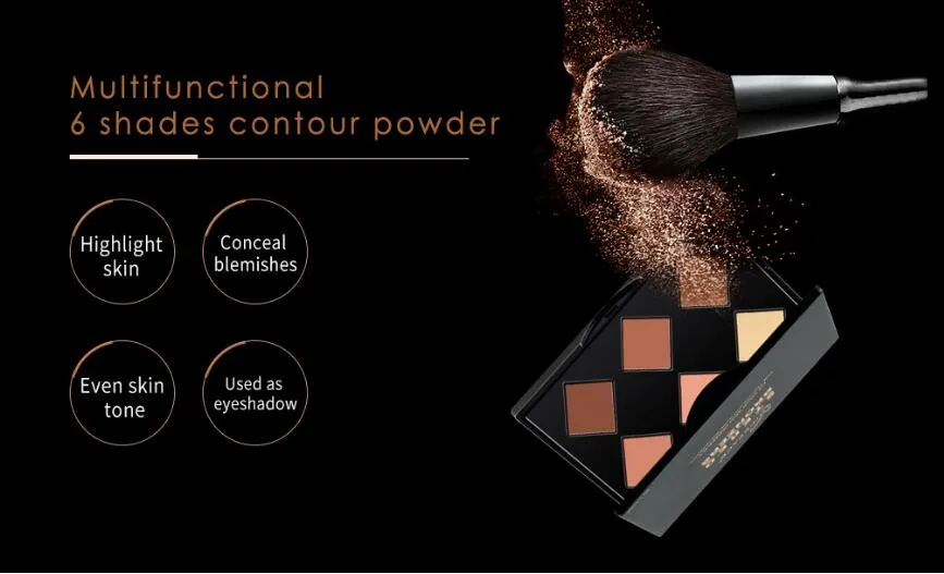 Trucco il viso Polvere 3D evidenziare Polvere abbronzante a i NICEFACE Marca Miscelazione Illumina perfettamente correttore cosmetico in polvere