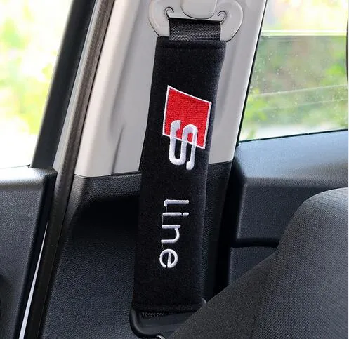 Auto-auto styling schoudervullingen stickers voor Audi S-lijn Sline A4 B6 A6 C7 A3 8V B8 A6 C5 B7 B7 C6 Q5 A5 Accessoires Katoen Car Styling
