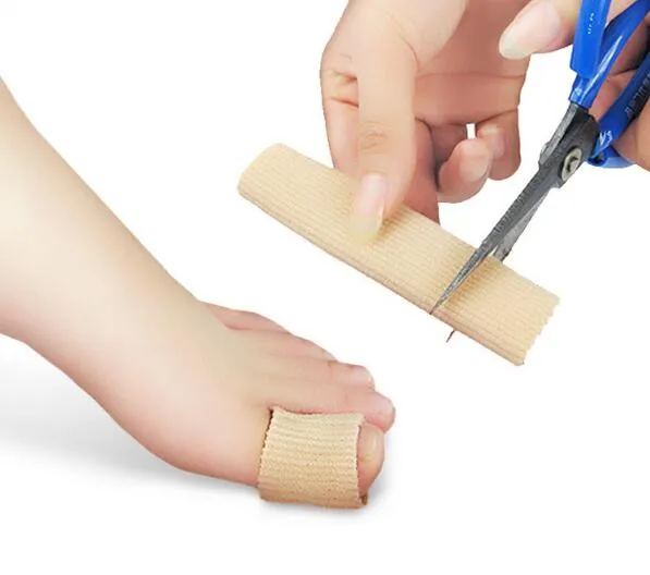 Pés dedo do dedo palmilhas de tecido gel de silicone tubo de silicone dedos dedos dedos separador divisor protetor de cálculos calos