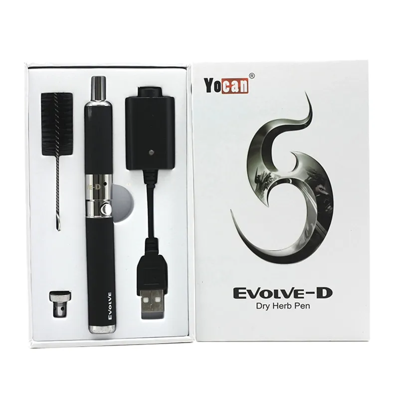 100% подлинной yocan evolve-d комплект сухого трав припариватель ручка 650 мАч батарея травяной с 5 цветами картриджа из 5 цветов Бесплатный DHL