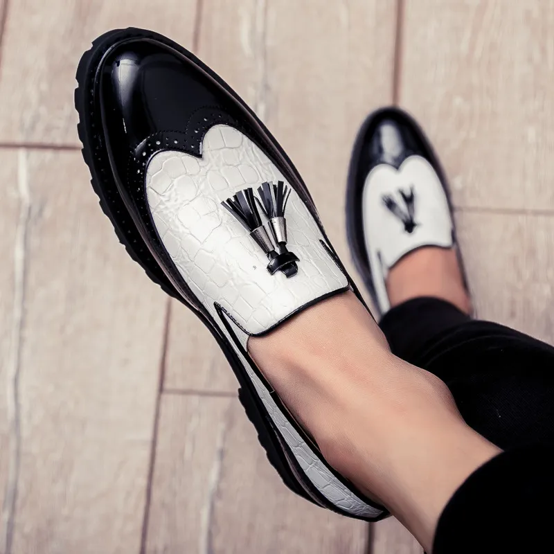 Stylish Pointed Toe Casual Party Formal Shoes For Men Cheap Mixed Colors Leather Tassel Loafers Mens Wedding Shoes From 43 18 DHgate