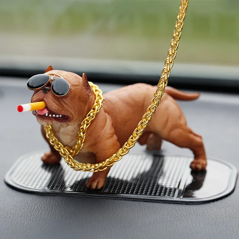 Auto Ornament Kreative Mini American Bully Hund Ornamente Kreative High  Grade Auto Innenraum Simulation Puppe Ornamente Auto Innen Zubehör Von 3,11  €