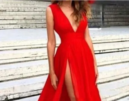 Abiti Da Ballo Rossi Con Spacco Sexy Abiti Da Sera Spaccati Con