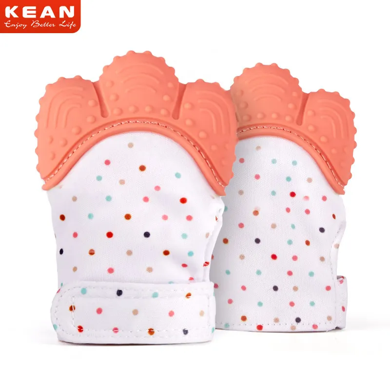 Silicone Baby Mitts Ząbkowanie Mitten Rękawiczki Ząbkowanie Ząbkowanie Noworodka Nawonstwa Koraliki Koraliki Niemowlę BPA Bezpłatne Dźwięki Dźwięki Xmas Prezent A8235