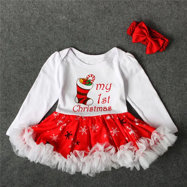infant red christmas dress Colter Long Sleeve Maxi Dress - White main image 1