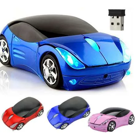Mouse sem fio mouse moda super carro em forma de game ratos 2.4GHz mouse óptico para pc qjy99